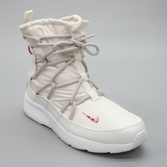 Nike Ladies 10 Tanjun High Rise Phantom/Red/Sand Sneakers Lace Boots AO0355-005 - Picture 1 of 11